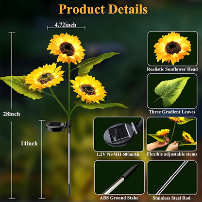 Solar Sunflower LED Lights